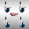 Service Caster 3 Inch 316SS Solid Poly Swivel 3/4 Inch Expanding Stem Caster Lock Brake, 2PK SCC-SS316TTLEX20S314-SPUS-2-S-2-34 - alternate 2